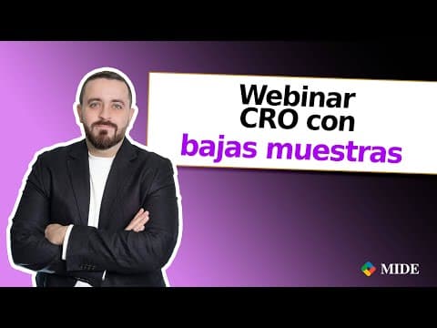 CRO con bajas muestras (ESP)